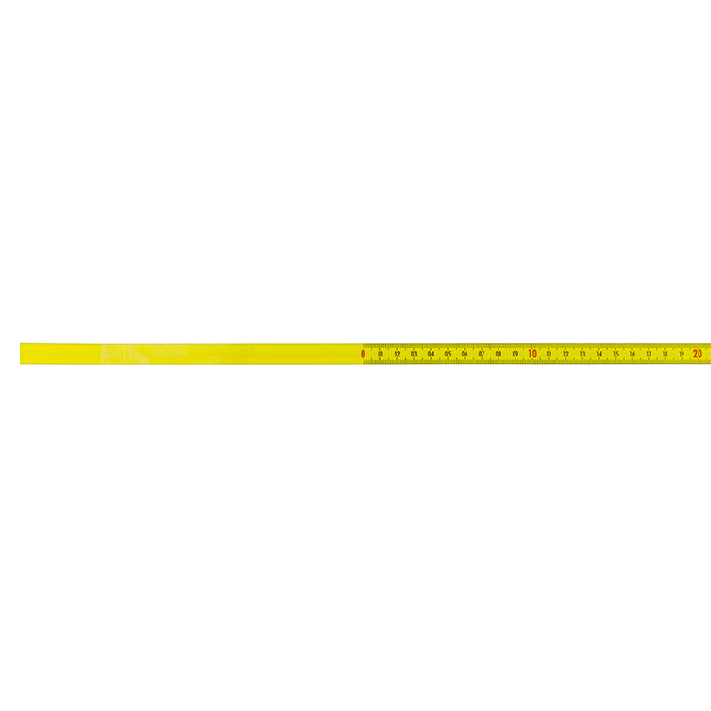 Selvklæbende Pit båndmål i stål 3 m × 13 mm, V-H-graduering gul