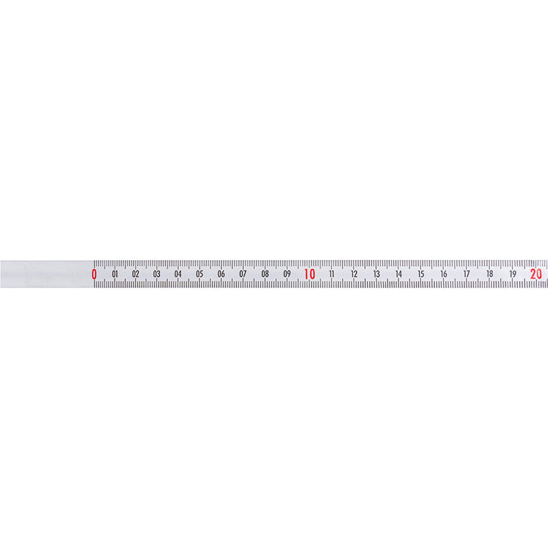Selvklæbende Pit båndmål i stål 15 m × 13 mm, V-H-graduering hvid
