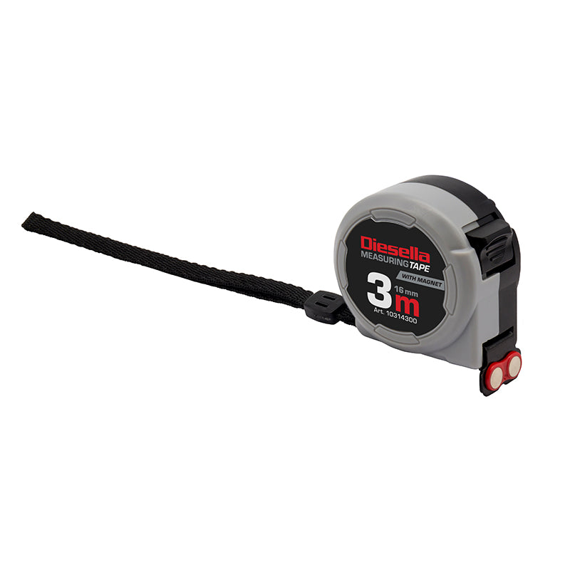 Båndmål 3 m × 16 mm Compact ABS med Auto-lock