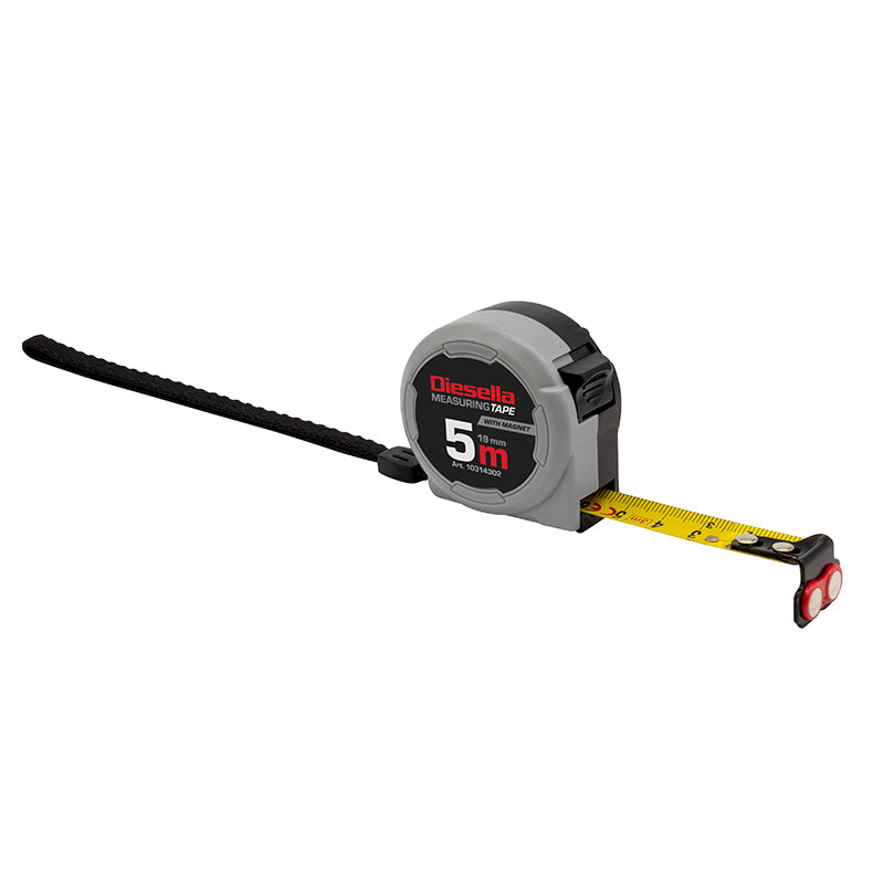 Båndmål 5 m × 19 mm Compact ABS med Auto-lock