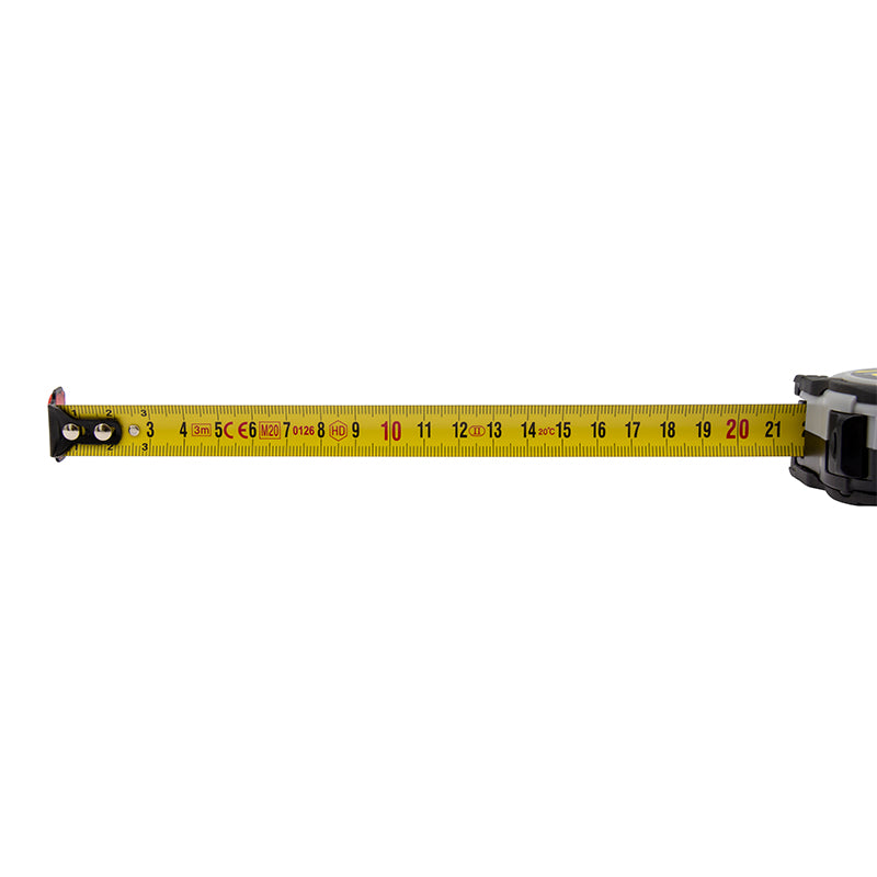 Båndmål 3 m × 16 mm Compact gummibelagt ABS-hus med autolås og magnet (MID klasse II)