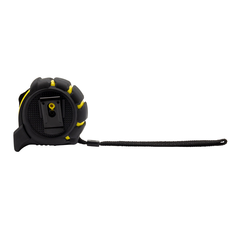 Båndmål 3 m × 16 mm gummibelagt ABS-hus med Power-lås og magnet