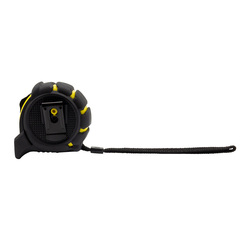 Båndmål 5 m × 19 mm gummibelagt ABS-hus med Power-lås