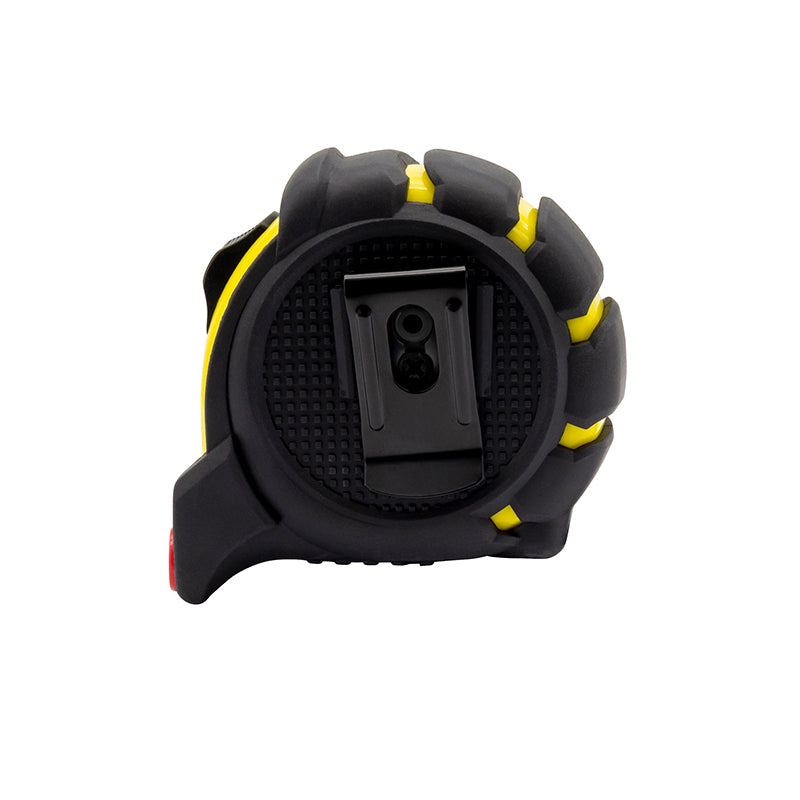Båndmål 10 m × 25 mm gummibelagt ABS-hus med Power-lås