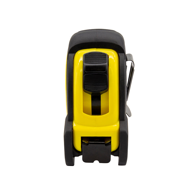 Båndmål 8 m × 25 mm gummibelagt ABS-hus med Power-lås