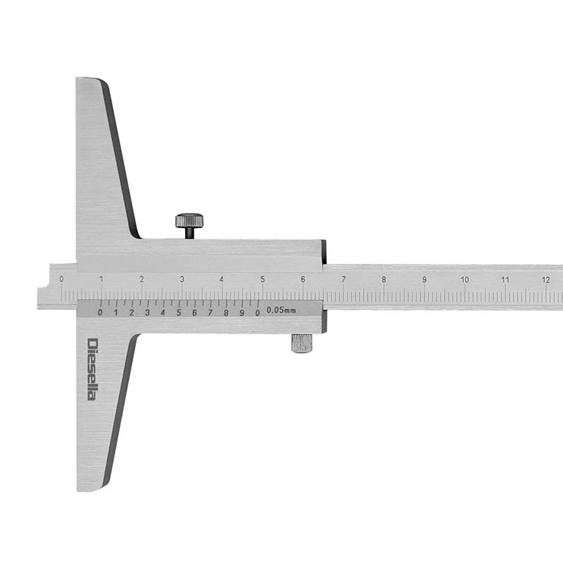 Dybdemåler 0–200 mm × 0,05 (100 mm målebro)