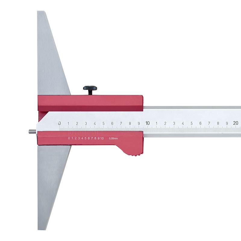 Aluminium dybdeskydelære 0–2000 mm × 0,05 mm (200 mm målebro)