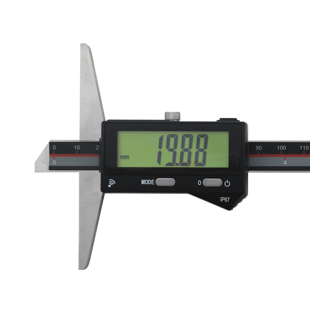 Digital dybdeskydelære 0–150 × 0,01 mm IP67 DIN862 med bluetooth