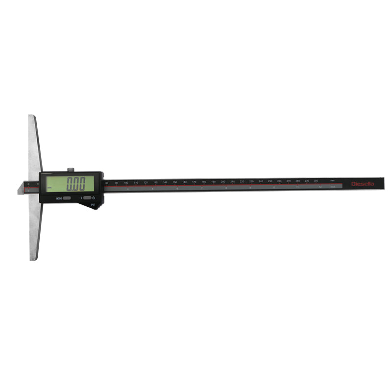 Digital dybdeskydelære 0–300 × 0,01 mm IP67 DIN862 med bluetooth