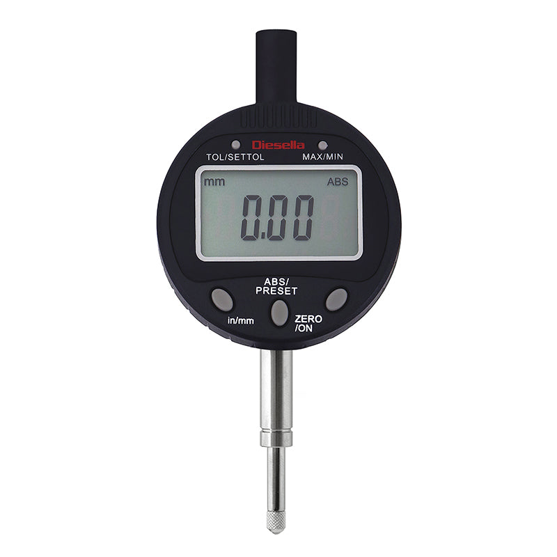 Digitalt måleur 0–12,7 × 0,01 mm med ABS/TOL/Min/Max funktion