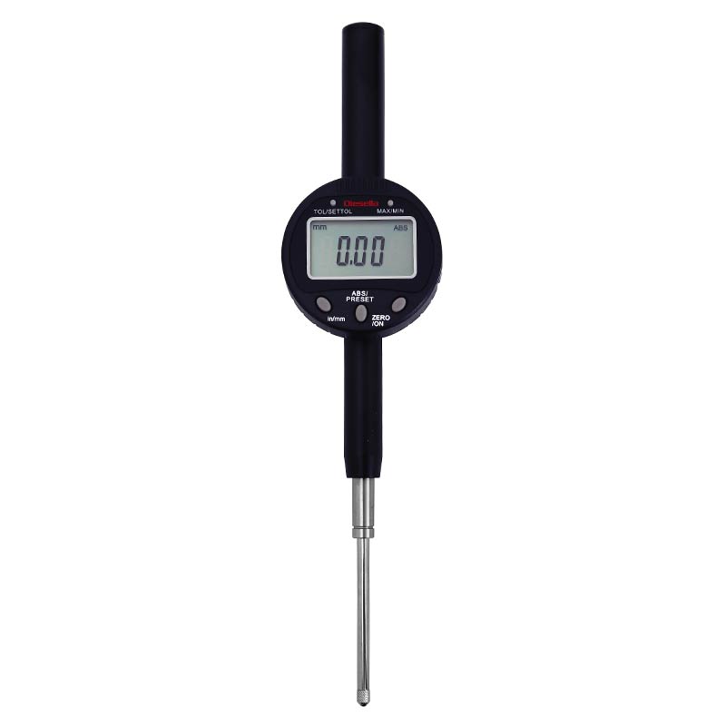 Digitalt måleur 0–50 × 0,01 mm med ABS/TOL/Min/Max funktion