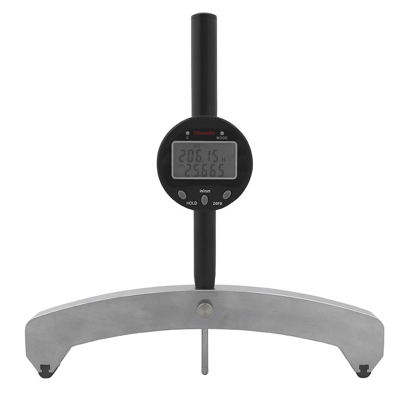 Digital radius måler 450–2500 × 0,01 mm for ind- og udvendig måling
