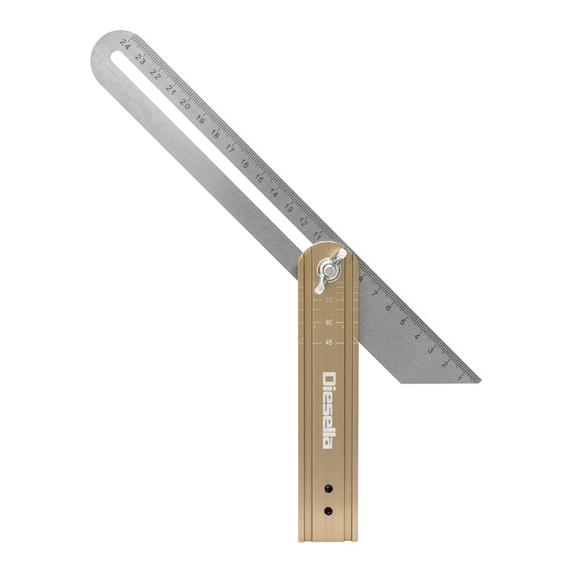 Smigvinkel 250 mm med rustfri klinge og låsefunktion