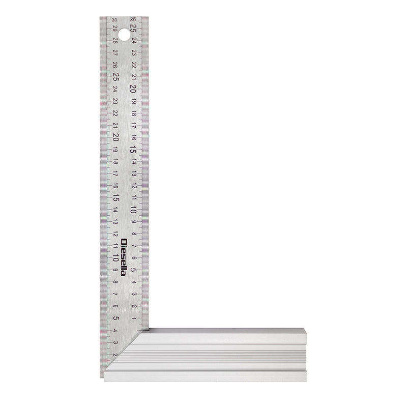 Snedkervinkel 300 × 165 mm med kraftig base i aluminium