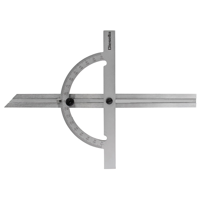 Gradmåler 200 × 400 mm med justerbar skinne