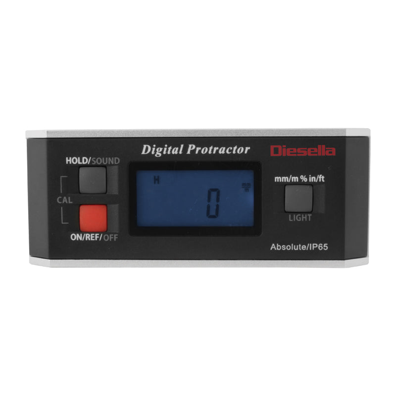 Digitalt vaterpas IP65 150 mm/0,05° 4 × 90° med stort LCD-display
