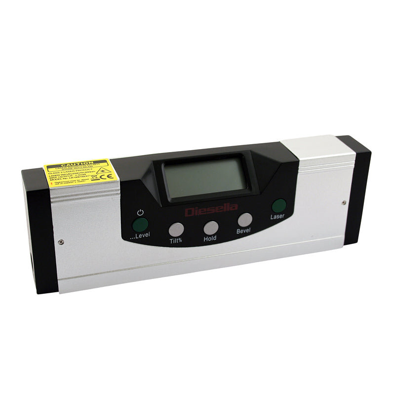 Digitalt vaterpas 150 mm/0,05° med krydslaser og LED-lys