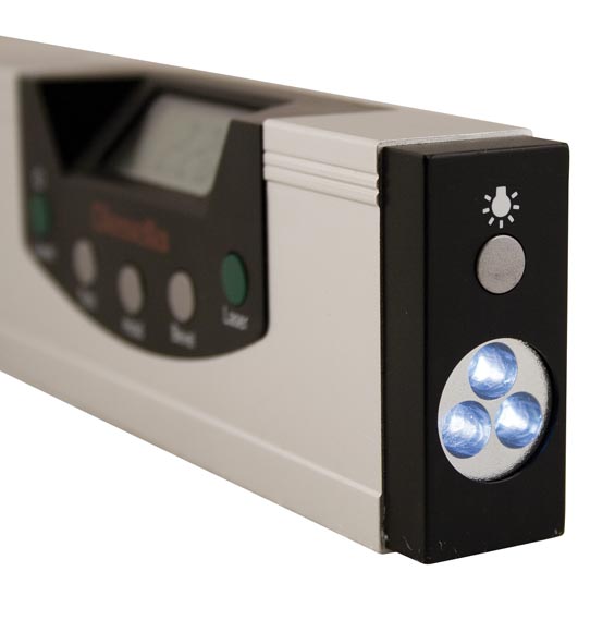 Digitalt vaterpas 150 mm/0,05° med krydslaser og LED-lys