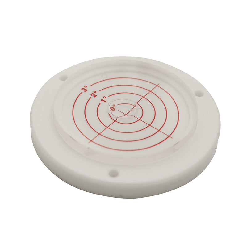 Dåselibelle Ø60 mm med 3 skruehuller og Ø34 mm glas (type 6)