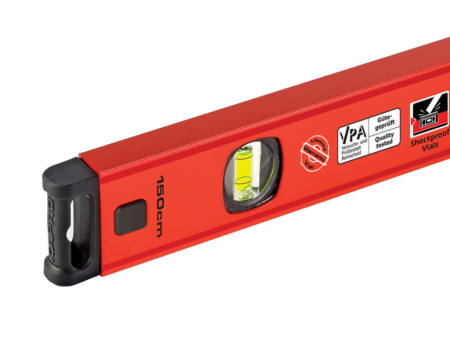 GENESIS vaterpas 180 cm med DualView, magneter og 3 akryl-libeller
