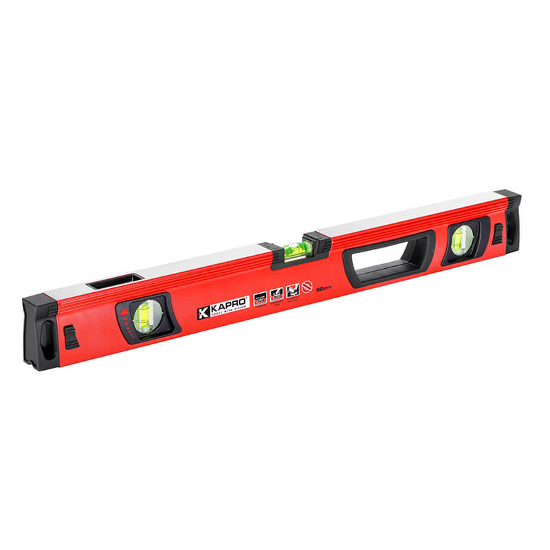 VULCAN Prof. vaterpas 80 cm med DualView, V-spor og 3 akryl-libeller