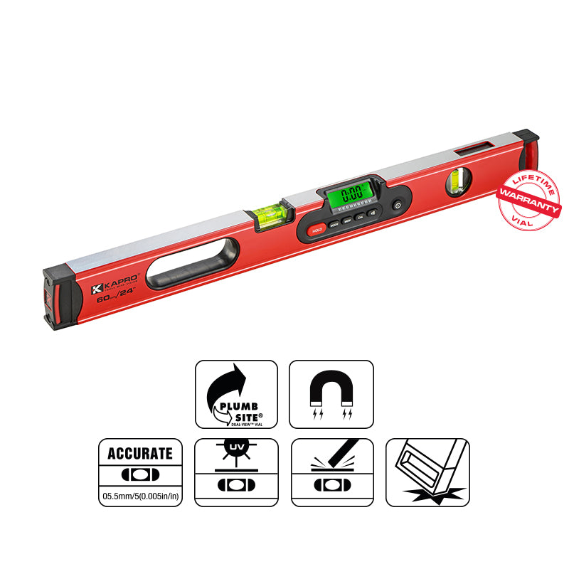 DIGIMAN Prof. digital vaterpas 60 cm med DualView og magneter