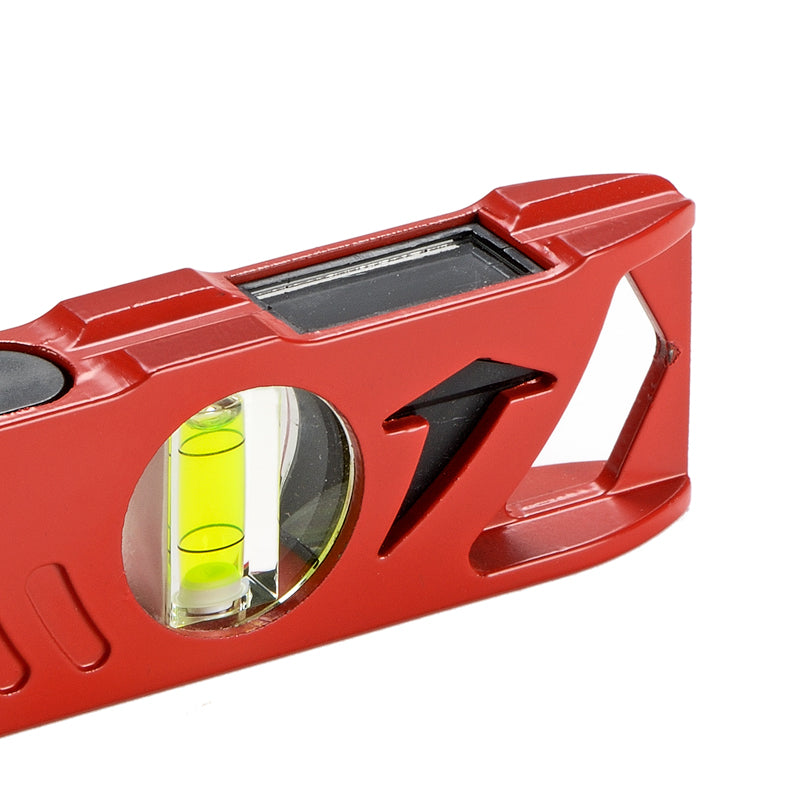 Torpedovaterpas 25 cm i støbt aluminium med DualView og magnet