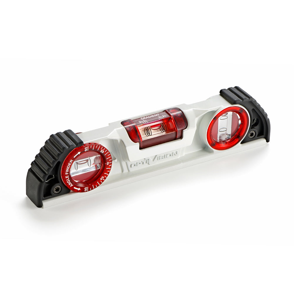Torpedovaterpas 25 cm i støbt aluminium med OPTIVISION og magnet