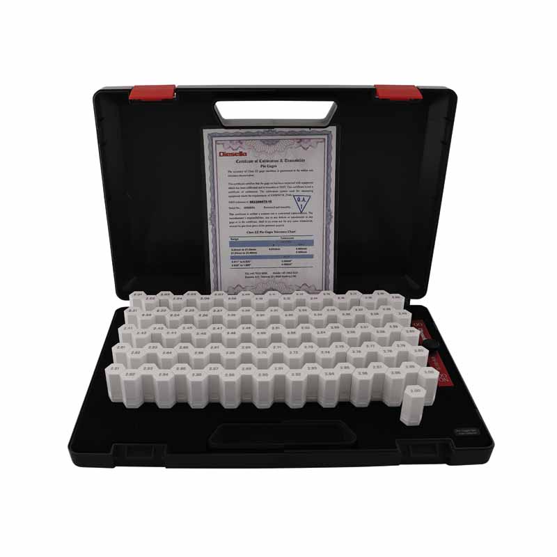 Prøvestiftsæt 4,00–5,00 mm med stigning 0,01 mm toleranceklasse 2 (±0,002 mm)