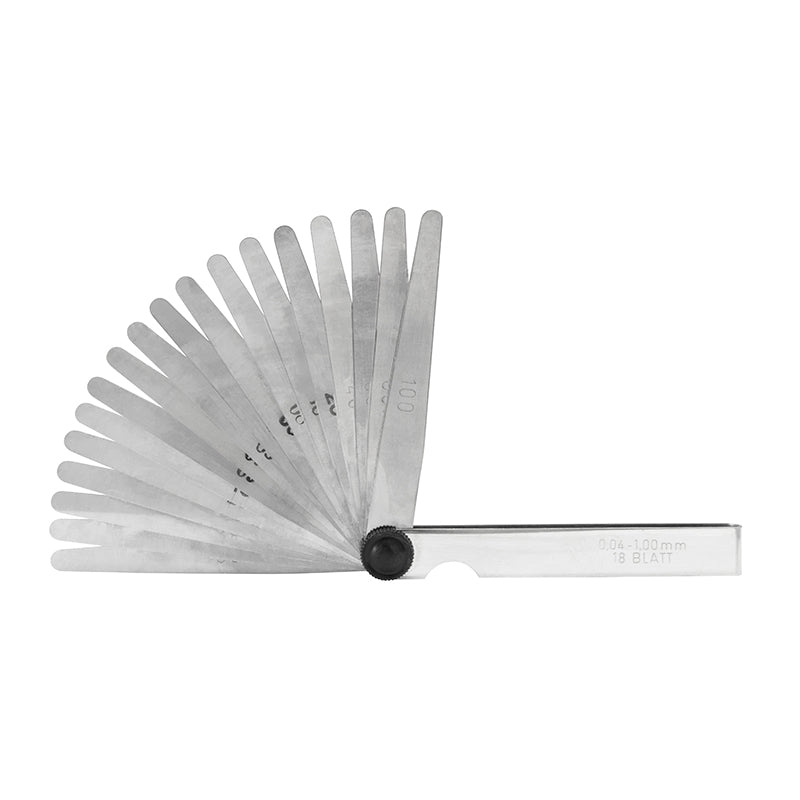 Søgerblade 0,04–1,00 mm (18 blade) 100 mm med konisk afrunding og 13 mm bredde