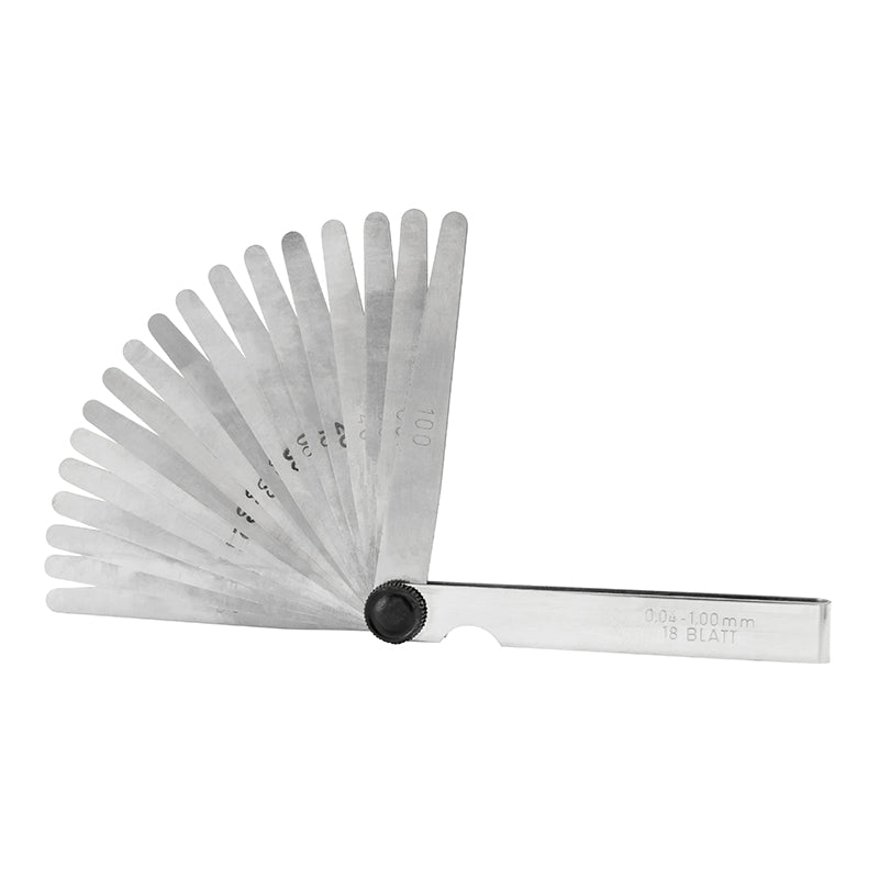 Søgerblade 0,04–1,00 mm (18 blade) 100 mm med konisk afrunding og 13 mm bredde