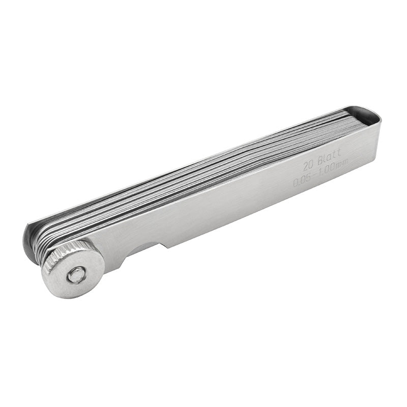 Søgerblade 0,05–1,00 mm (20 blade) 100 mm konisk afrunding og 10 mm bredde