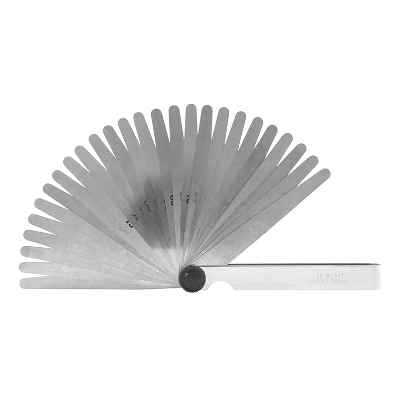 Søgerblade 0,03–1,00 mm (26 blade) 100 mm med konisk afrunding og 13 mm bredde