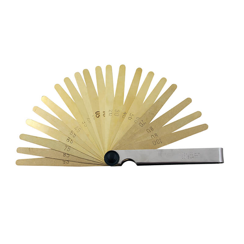 Søgerblade messing 0,05–1,0 mm (20 blade) 100 mm (Antimagnetisk)