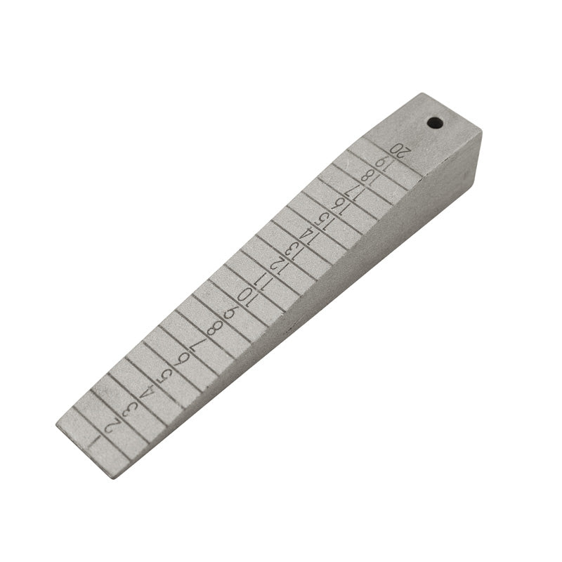 Flad Målekile 1–20 mm × 1 mm i aluminium