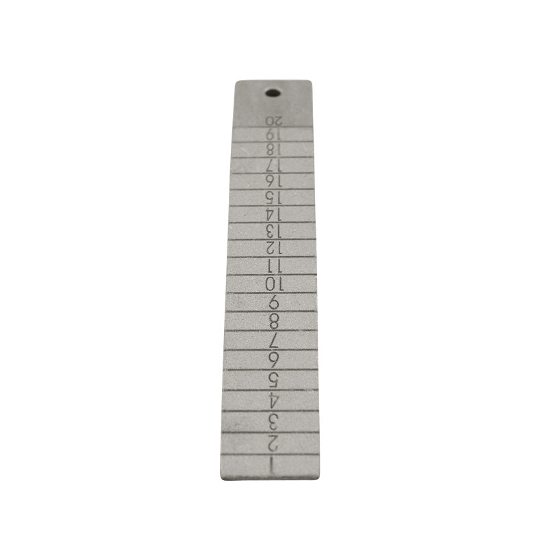 Flad Målekile 1–20 mm × 1 mm i aluminium