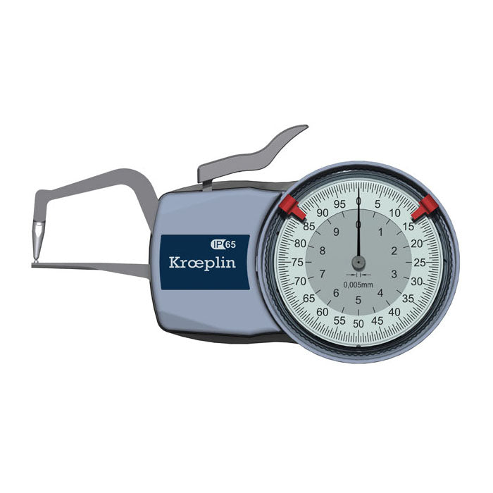 D1R10 Udvendigt måleur til rør 0–10 mm (Analog)