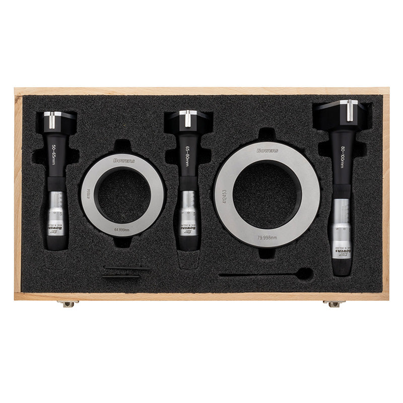 SXTA6M 50–100 mm 3-punkt mikrometer sæt med kontrolringe