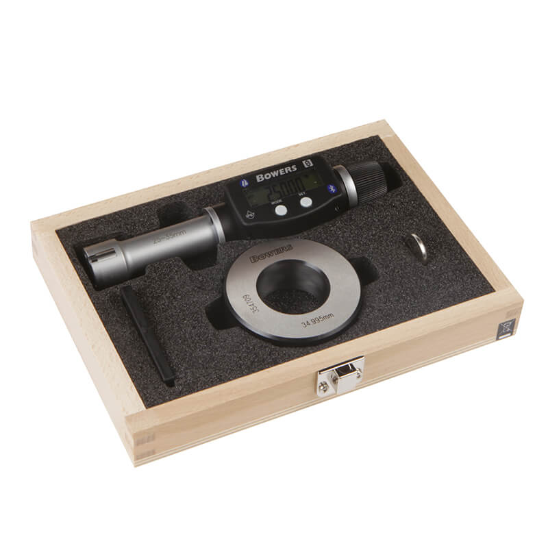 XTD25M-BT digital 3-punkt mikrometer 25–35 mm med kontrolring og Bluetooth