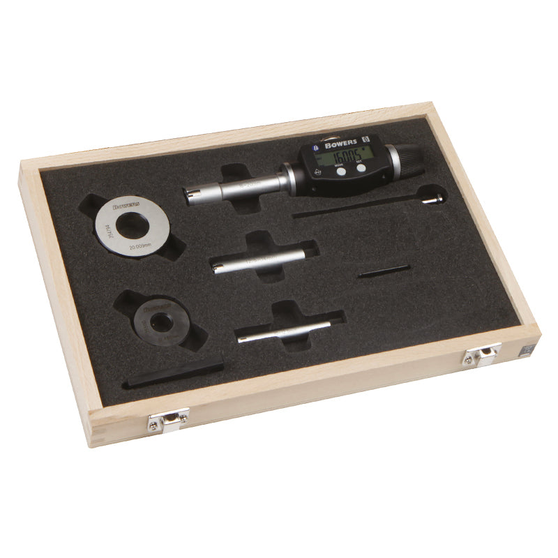 SXTD4M-XT3 digital 3-punkt mikrometer sæt 10–20 mm med kontrolringe og Bluetooth