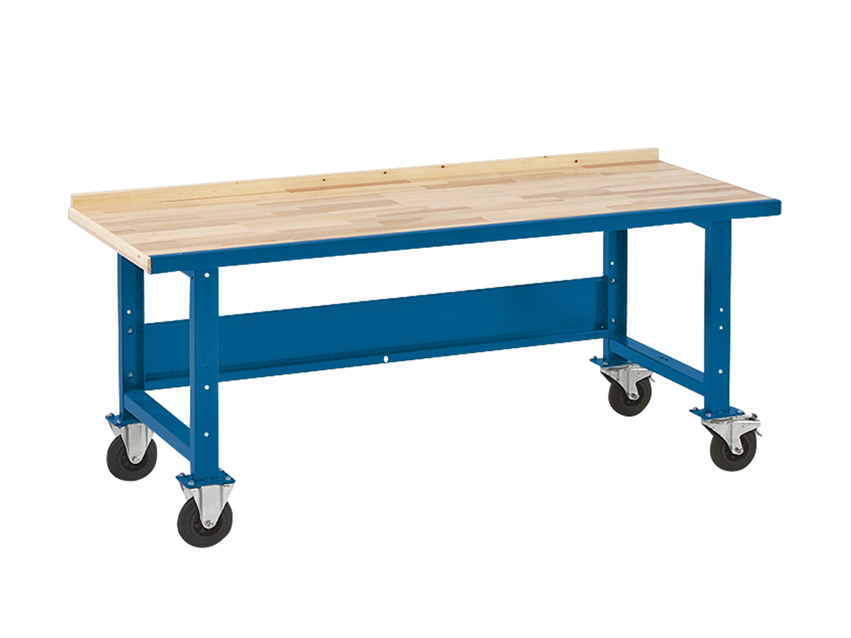 Bensæt med hjul Ø 160 mm til VBB-1.30 værkstedsbord