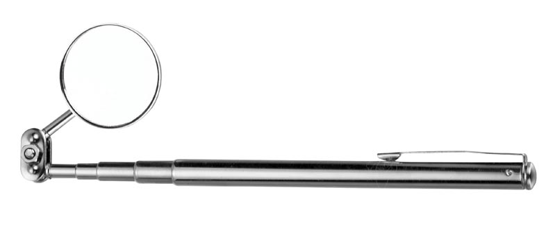 Inspektionsspejl Ø30 mm med led og teleskopstang max L=430 mm