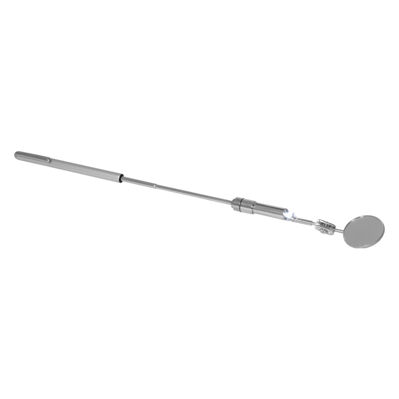Inspektionsspejl Ø30 mm med teleskopstang og LED-lys (L=665 mm)