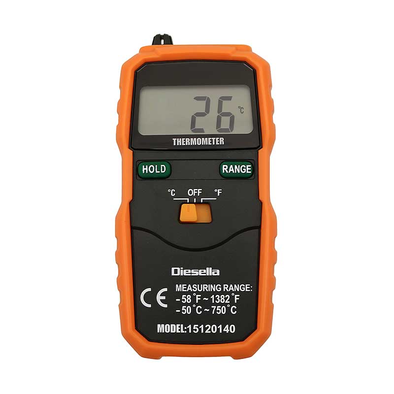 Digitalt termometer K-type (-50 til 750 °C)