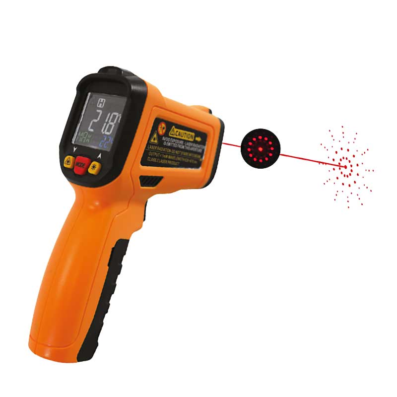 Infrarødt termometer med cirkulær laser (-50 til 550 °C)
