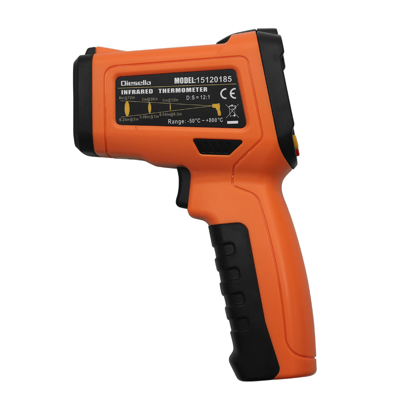 Infrarødt termometer med cirkulær laser (-30 til 800 °C)