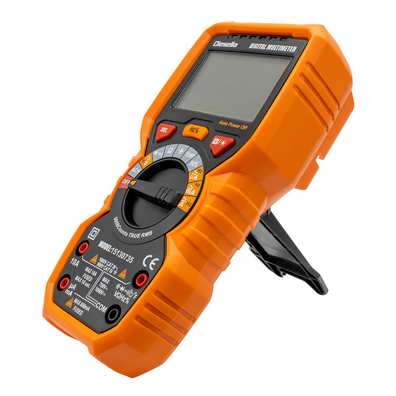Digitalt multimeter med True RMS 1000 V/10 A med gummikappe