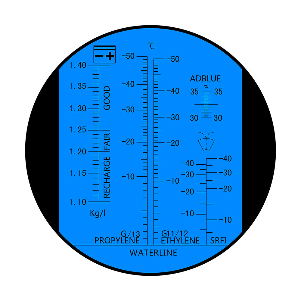 Refraktometer Auto (EG/PG/CW/BF/Adblue) med "ATC"