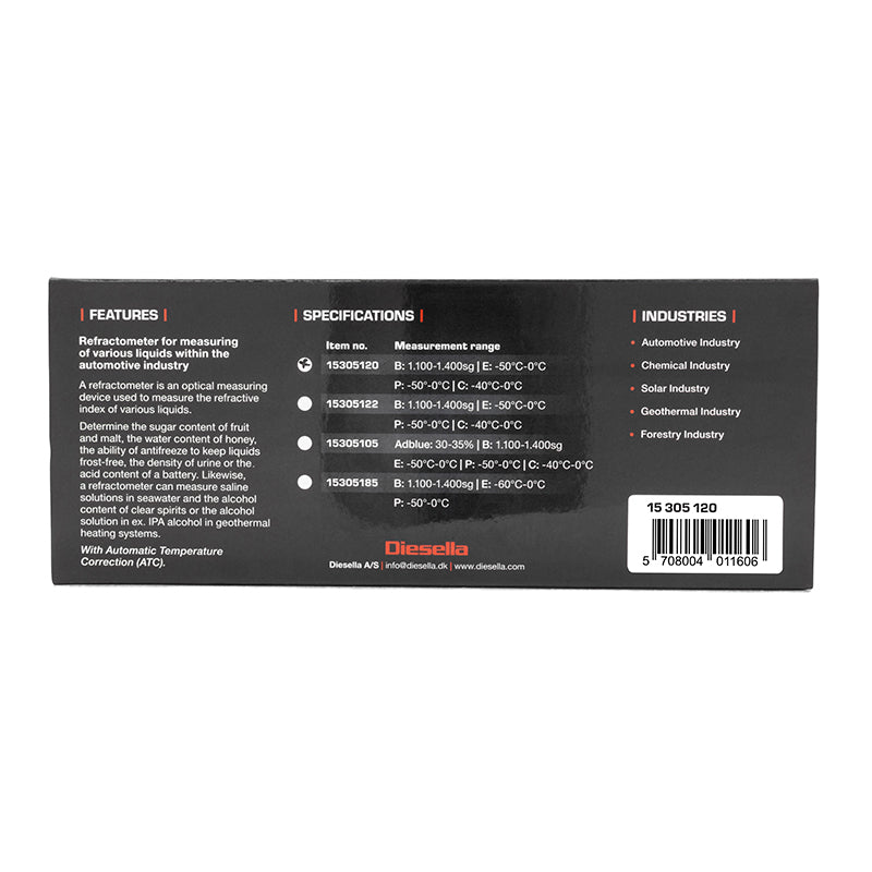 Refraktometer Auto (EG/PG/CW/BF) med "ATC"