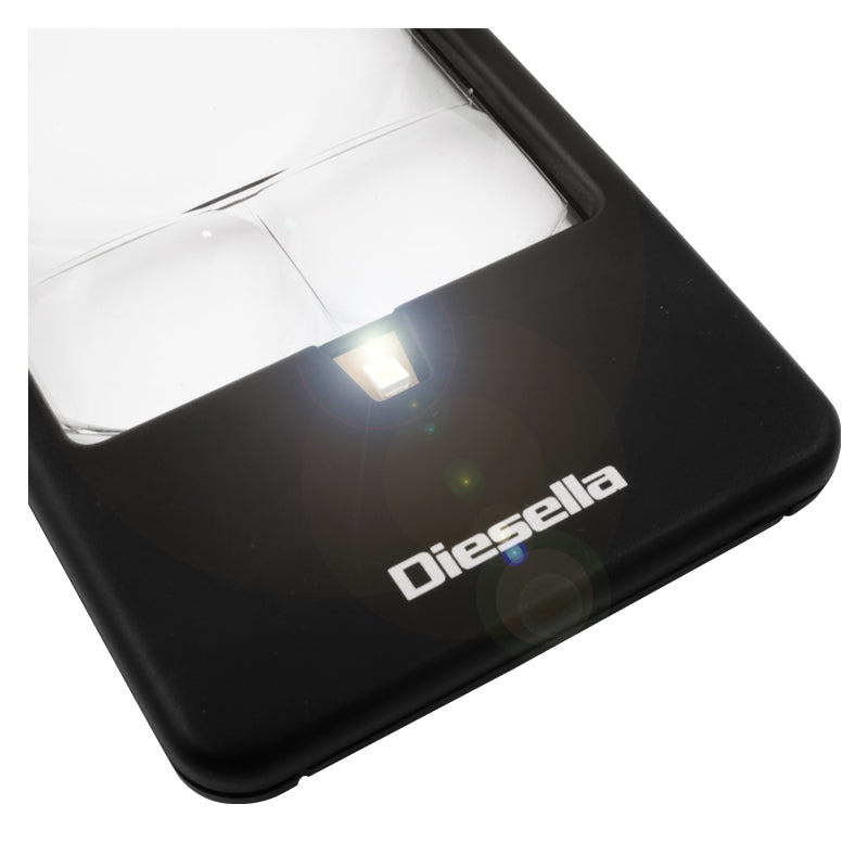 Håndlup 3X/5X/7X forstørrelse og LED-lyskilde (flad model)